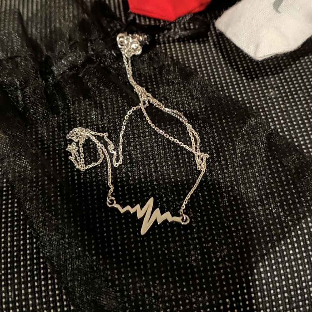 Dainty Minimal Heartbeat necklace